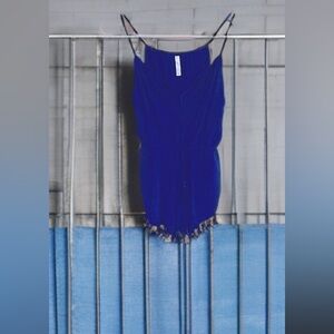 Francesca’s royal blue size small romper​​​​​​​​